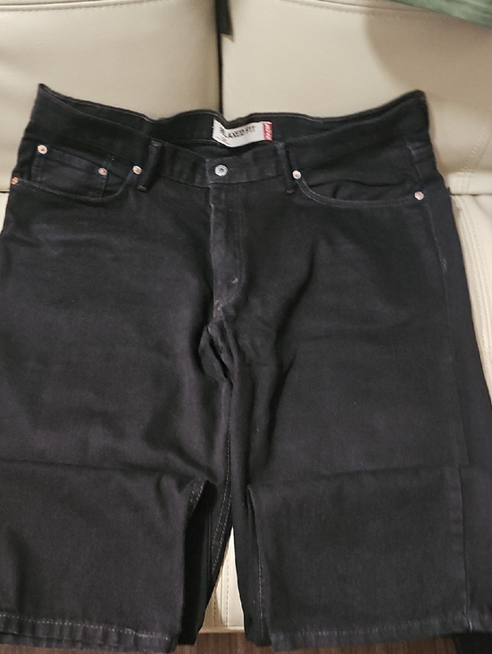 Other - Black Denim Knee-Length Shorts